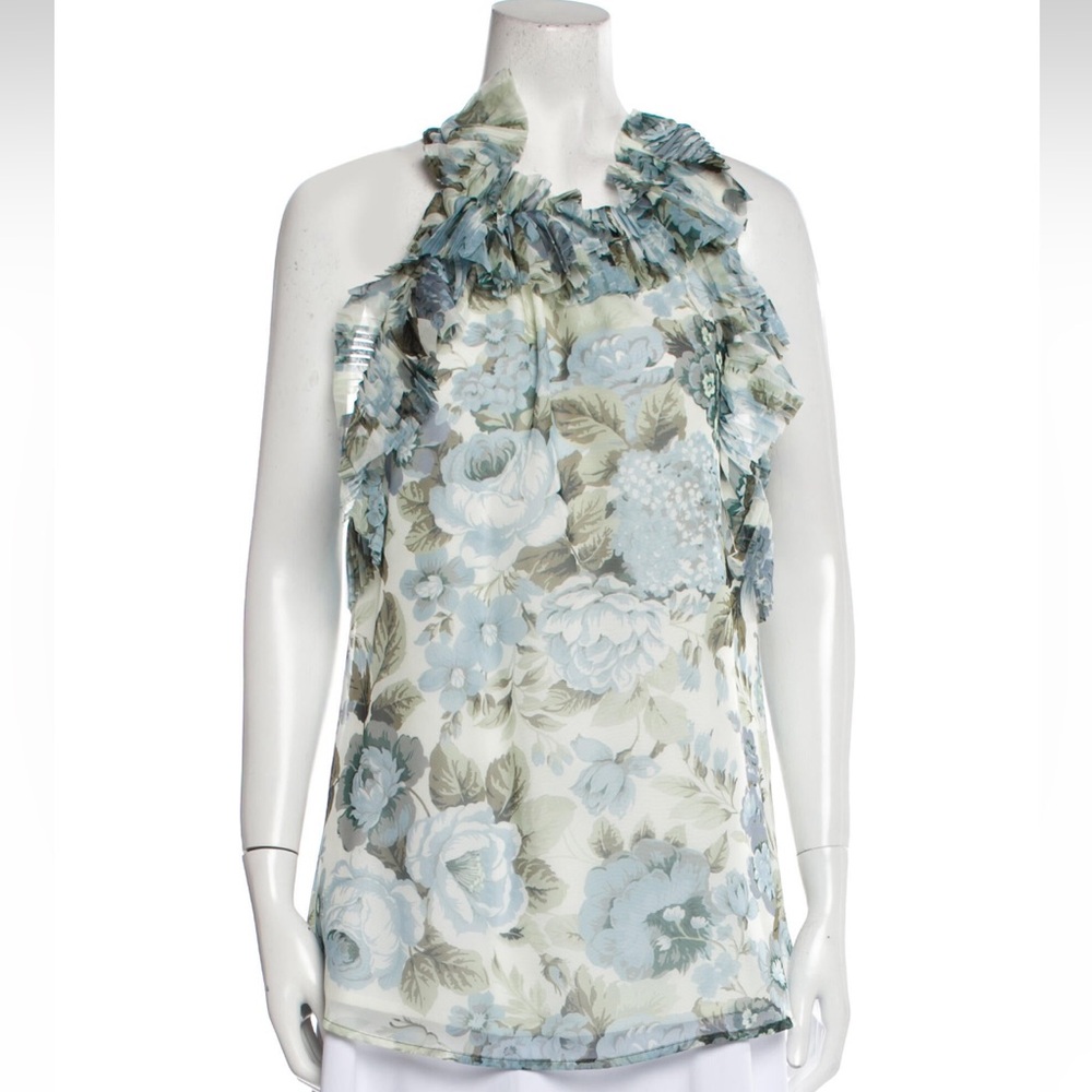 New P.A.R.O.S.H. Shirt Floral Women Blue Large